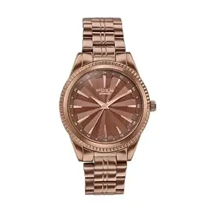 Sonata Poze 7 Analog Brown Dial IP Brown Sheet Metal Strap Watch for Men - SP70096QM01W