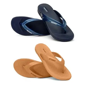AIRSON Women Combo Pack of 2 Flip Flop & Slipper for Women | Orthopedic, Diabetic, Pregnancy | Soft Doctor Anti-Skid Chappal for Women |Slip On Slipper For Womens & Girls