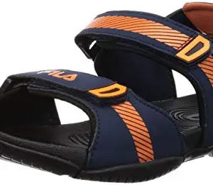 FILA Men ONDINA Peacoat/Perismon Orange Sandals-8 UK/India (42EU) (11006540)