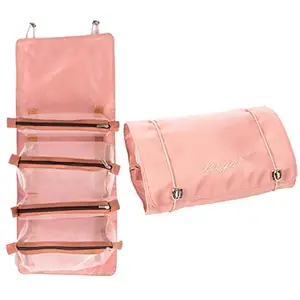 Praxon Multifunction Toiletry Kit Cosmetic Makeup Pouch Organizer Foldable Portable Brush/Shaving Kit/Medicine Holder Bag for Men & Women