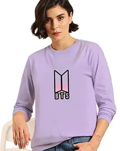 AMEVI Women's BTS Printed Long Sleeves Oversized T-Shirt