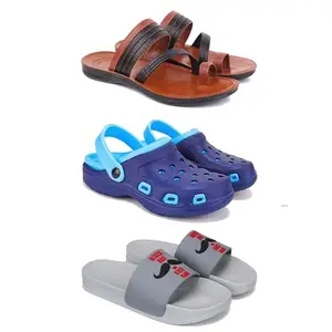 Men's Sandals | Lightweight Wear| Stylish & Easy to Wear For Men's PCV-SAN-(3-COMBO)-3151-3019-1590-7