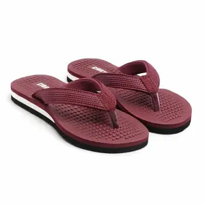 CIBEK Women's Flip Flops Slippers (Maroon, UK Footwear Size System, Adult, Women, Numeric, Medium, 5)