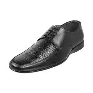 Metro Men Black Leather Lace-up/Formal Shoes UK/10 EU/44 (19-170)