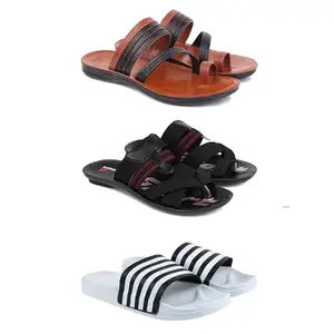 DRACKFOOT Men's Sandals | Lightweight Wear| Stylish & Easy to Wear For Men's GR-SAN-(3-COMBO)-3151-3128-3026-7