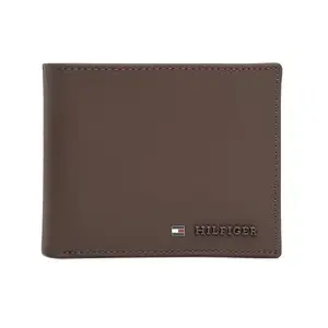 Tommy Hilfiger Men Leather Global Coin Wallet - Brown, (Grevena)