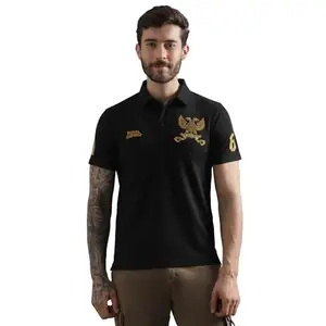 Royal Enfield 61st Cavalry Polo T-Shirt (Size: 2XL)-TSO230054-BLACK
