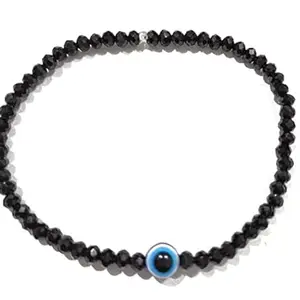 RAPID Black Turkish Evil Eye Crystal Beads Stretchable Anklet/Bracelet for Girls and Women/Nazariya Anklet/Bracelet (1)