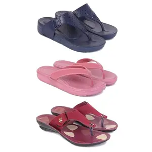 Women's Comfortable Sandal,Casual Lightweight Sandal for Everyday Wear | D_(COMBO-3)-1985-1980-1974-7-EURO-38