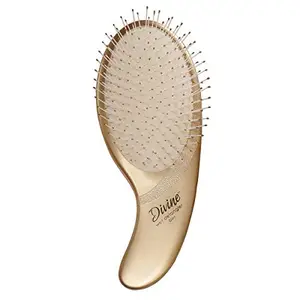 Divine Wet Detangler Hair Brush by Olivia Garden (USA) – Hair Detangler, Patented Brush Design, Excellent Fit in Hand, Special Memory-Flex Bristles, Styling Brush, Can be used with Blow Dryer - 1 Unit
