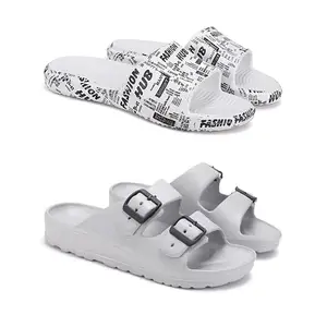 Men's Rover Lightweight Comfortable| Slides|Clogs| Sandals with Adjustable Back Strap for Men 3104-3114 Grey(Combo(N)-3104-3114-10_BZ)