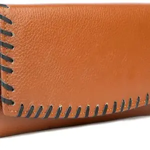 REEDOM FASHION Genuine Leather Women Evening/Party, Travel, Ethnic, Casual, Trendy, Formal Tan Genuine Leather Wallet (4 Card Slots) (Tan) (RF4671)