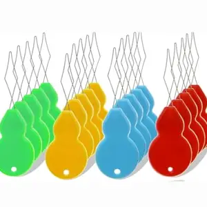 Plastic Needle Threaders, 8Pieces, DIY Needle Threader, Hand Machine Sewing Tool for Sewing Crafting, 7 Daily Home Needs, Multi Colour