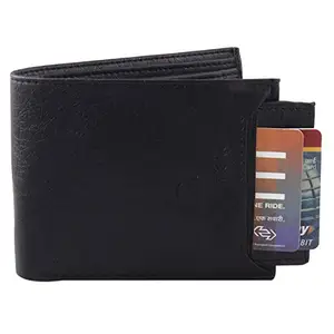 FZ FASHION ZONE Men Black Artificial Leather Wallet (9 Card Slots)
