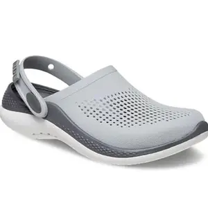 ZACIO New Clogs LITE Ride 360 Imported HIGH Clogs for Men (White Grey, UK Footwear Size System, Adult, Men, Numeric, Medium, 8.5)