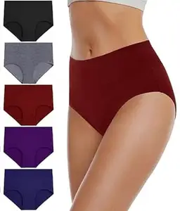 DIVING DEEP Panty for Women |Panties for Girl | Women’s Cotton High-Waist Panties – Full Coverage, Breathable & Stretchable Hipster Briefs (Pack of 5)