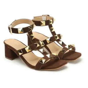 iconics Women Sandal,Brown,UK-4
