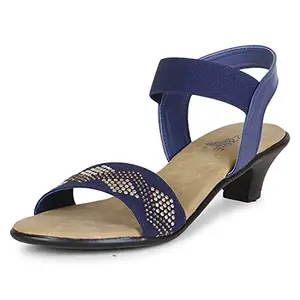 TWINSSHOE Presents Womens heel strap Blue sandals