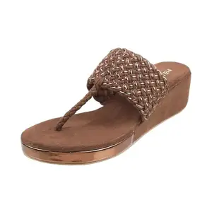 Metro Women Brown Wedge Heel Fashion Sandal UK/3 EU/36 (32-561)
