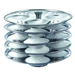 Gitesh Stainless Steel 5 Layer Idli Maker Plates Idli Maker| Idli Stand with Holes for Pressure Cooker, Kitchen Tool (5 Plates/ 20 Idlis Silver) price in India.
