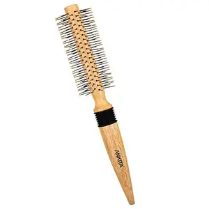 Ankita Round Wooden Hair Brush with Nylon Bristle|Brush With strong and Flexible Bristles|For Grooming, Straightening, Smoothing, Detangling Hair, Ideal for Men & Women (B49)