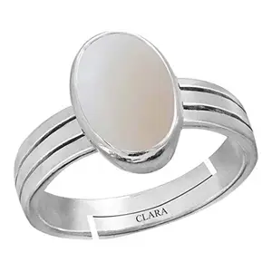 Clara Opal 9.3cts or 10.25ratti stone Silver Adjustable Ring for Men