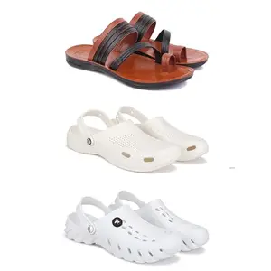 DRACKFOOT Men's Sandals | Lightweight Wear| Stylish & Easy to Wear For Men's GR-SAN-(3-COMBO)-3151-3147-3145-8