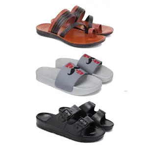DRACKFOOT Men's Sandals | Lightweight Wear| Stylish & Easy to Wear For Men's GR-SAN-(3-COMBO)-3151-1590-3115-8