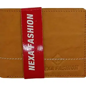 NEXA FASHION Men's tan Genuine Leather Wallet