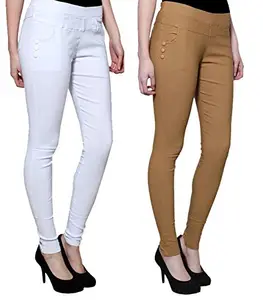 Kiba Retail Women'S White/Skin Jeans(Kiba_White_Skin_Jeggging_32_White/Skin_32)