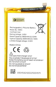 ININSIGHT SOLUTIONS Ininsight Solutions BL-58BX Mobile Battery Compatible for Infinix Hot 9 / Hot 9 Play / X650C / X650B / X650D / X680 / X680B / X680C / 58BX -(6000mAh) -6 Months Warranty