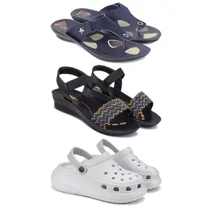 Women's Comfortable Sandal,Casual Lightweight Sandal for Everyday Wear | BTS-(3-COMBO)-1973-1932-OO5-8-EURO-39