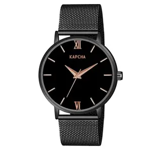Versatile Stylish Men's Mesh Chain Strap Watch Round Dial Shape, Quartz Movement Adjustable Strap for Both Casual and Formal Wear