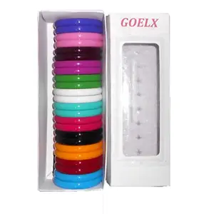 GOELX Plastic 10mm thick bangles full box set of 24 bangles big size 2.10
