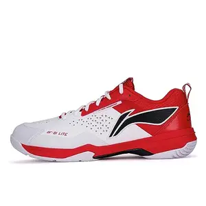 Li-Ning Blade Lite Professional Badminton Shoes, Standard White/Fire Red - 10 US