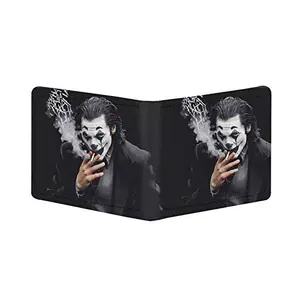 Bhavithram Products Joker Design Black Canvas, Artificial Leather Wallet-PID34445