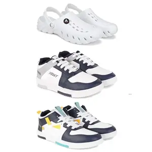 DRACKFOOT Men's Sports Shoes | Lightweight Stylish & Easy to Wear for Men'sGRT-SPO-(3-Combo)-3145-1075-1074-10 Multicolor