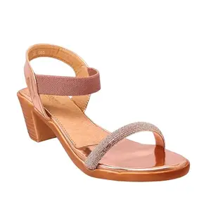 Racecourse Women Block Heel 10.1555 Peach