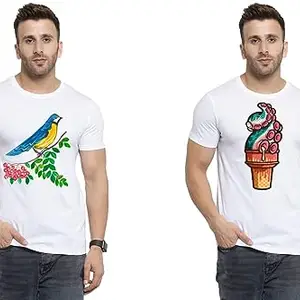 SST - Where Fashion Begins | DP-2805 | Polyester Graphic Print T-Shirt | for Men & Boy | Pack of 2