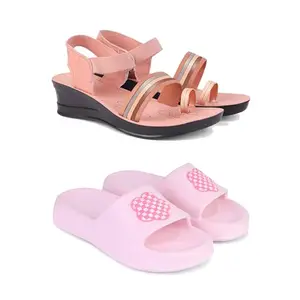 Women's Comfortable Sandal,Casual Lightweight Sandal for Everyday Wear | (Combo 2)-1959-O17-7-EURO-38