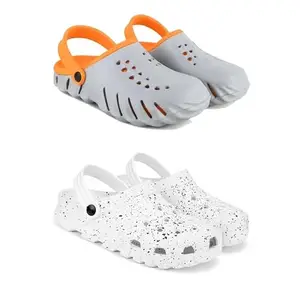 DRACKFOOT Men's Sandals Clogs | Lightweight Wear| Stylish & Easy to Wear For Men'S GR-SAN-(2-COMBO)-3150-3057-8