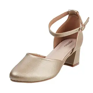 Metro Womens Synthetic Gold Sandals (Size (4 UK (37 EU))