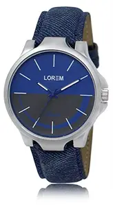 LOREM Blue Line Analog Watch for Men LR24-MC