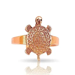 ZAOJO Shree Yantra Unisex Adjustable Tortoise Ring For Good Luck (R_TORTOISE_106) | Turtle Ring for Wealth and Prosperity | Antique look | Meru Design | For men and women | St