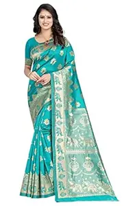 Shasmi Women's Banarasi Saree Pure Kanjivaram Silk Saree Soft new ladies 2026 Design Wear Pattu Sarees Latest Cotton Party Sari collections With Blouse Piece for Wedding sadi (SAM SAN 9016)