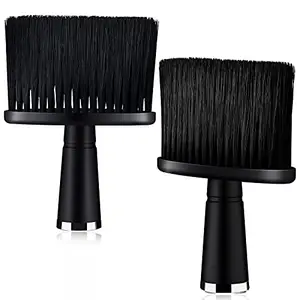 Patelai 2 Pieces Barber Neck Duster Brush Black Soft Cleaning Face Brush Cleaning Dusting Brush Hair Styling Fits for Hair Cutting Barber and Home Use