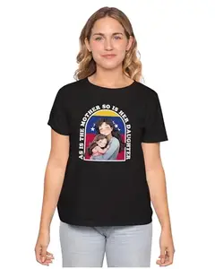 ALLEN BLACK Men's & Women's Regular Fit 100% Cotton T-Shirt (VENEZU10-Black XL Men Round_)