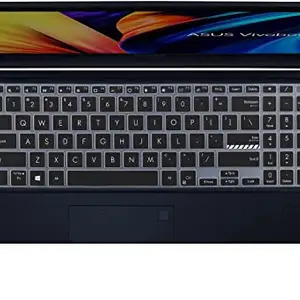 RAYA Silicone Keyboard Skin Cover for ASUS Vivobook Pro 15 OLED Laptops { only fit for Vivobook Pro 15 OLED models M3500 / K3500 / M6500 / K6500 } (Black)