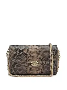 Da Milano Sling Leather Wallet for Women - Brown