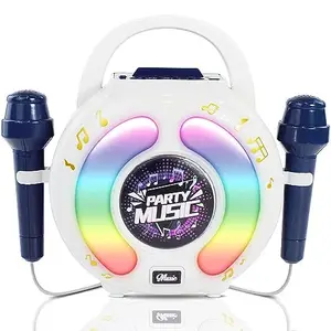 BAKAM Karaoke Machine for Kids Age 4-8 with 2 Microphones, Play Microphone for Kids Ages 3-5, Toddler Microphones Toy for Singing Great Boys Girls Birthday Gift